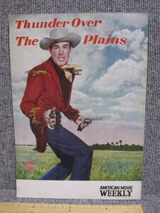 《Free shipping with 3 or more points for a successful bid》 Challenge the lightning strike violence of the plains two -sided two -sided 1953 Showa rare old -fashioned object old movie pamphlet Welcome at that time