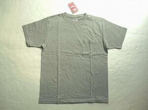 Lot.34002 Pocket T -shirt/plain (double works) heather gray @S size Simple American cotton 100%round torso wear house new