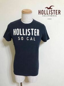 HOLLISTER Hollister T -shirt Tops Embroidery Embroidery Size S 175/92A Short Sleeve Navy