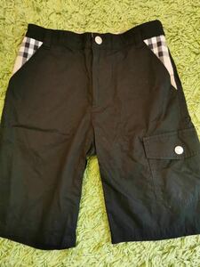 Burberry Cargo Half Pants Black 120cm