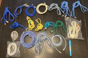 20 LAN cables/New unused items and various types of multicolored multicolored LAN cable set package/usable items are super profitable at this price