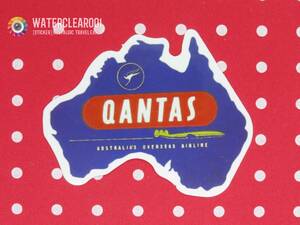 ▽ ▼ 33081-EXHS ▼ ▽ [NOSTALGIC-STICKER*AIRLINE] Qantas*Australia's overseas Airline