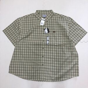 CARHARTT Over -size Size Short Sleeve Shirt Check Green 4XL New !!