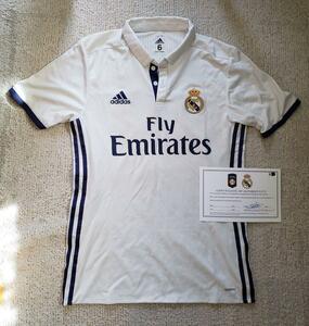 16/17 Real Madrid Calvaharu Actual use Official certificate uniform