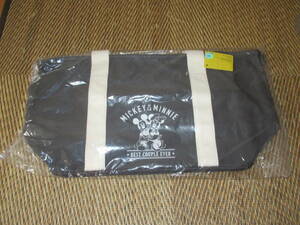 [Prompt decision !!] Disney Tote Bag Mickey &amp; Minnie Gray (Dark Gray) Eco Bag New Unopened unopened item