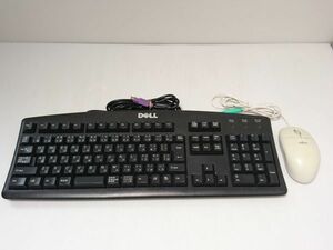 Junk items ★ DELL PS/2 Keyboard SK-8110 &amp; FUJITSU PS/2 Event Mouse CP517768-01 Set