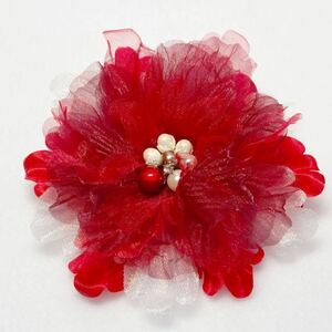 Corsage 12T0521 With Red Pearl Rhinestone