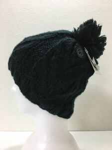 VOLCOM GIRL'S Volcom K5851900BLK 1 Ladies Beanie Leafbeanie Knit Hat With Pom Pom Black Hat Volcom New Prompt decision Free shipping