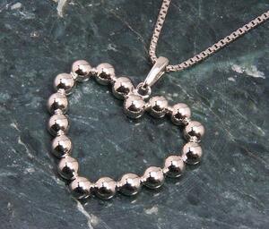《Pawn shop exhibition》 Pt850/900 ★ Heart Pendant Necklace ★ C-2918