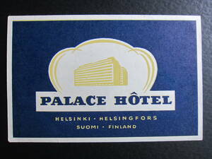 Hotel label ■ Palace Hotel ■ Helsinki ■ Finland ■ Nordic