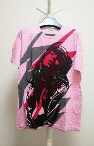 HYSTERIC GLAMOUR Thunder Girl Star T -shirt cut -and -sized L Hysteric glamor pink