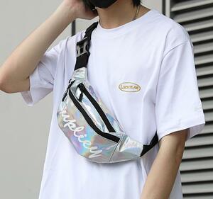 Gender Body Bag Men's Ladies One Shoulder Bag Shoulder Bag Fashion Glitter Harajuku style 558SD