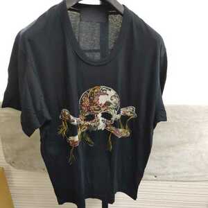 ★ [Beautiful goods] ROEN Skull embroidery limited T -shirt short sleeve size 50