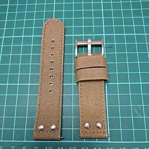New/Watch cloth belt 22mm khaki management number 0861