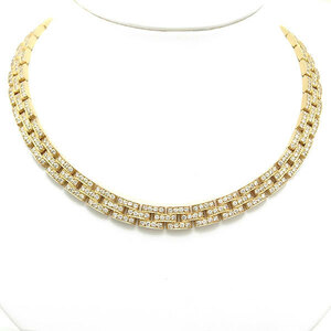 [Midoriyakuya] Cartier Myoyong Pan Tail Dou Cartier Necklace Full Diamond 3 Row (3 -paved diamond) [Used]