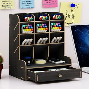 Conveniently cute ☆ Pen storage desk shelf holder Pen stand Desk office office painter large -capacity study space drawer pullout memory smartphone