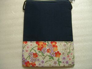 Floral pattern Japanese -style pochette ⑤ Passport contest convenient to carry valuables