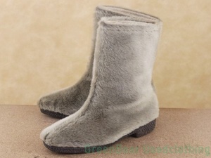 K508 ◆ Vintage [GRENOBLE] Eskimo Boots Gray Ladies 26.5cm