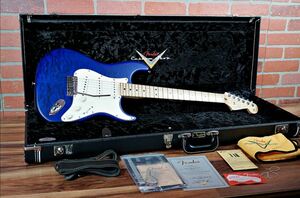 Fender Custom SHOP DELUXE Stratocaster 2015 Satin Transparent Cobalt Blue with AAA Quilted MAPLE TOP Fender Custom Shop