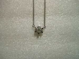 Prompt decision 0.26ct Diamond Necklace PT900 40cm