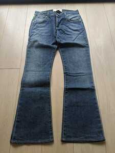 [New unused] Paperdenim &amp; Cloth 39653 Paper denim &amp; Cross Flare Denim Jeans Indigo Size 24 made in the United States