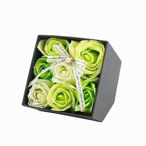 Gift Present Mother's Day Soap Flower Box S Green 13 × 13 × H11cm Hanasui Flower Arrangement