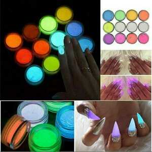 Nail art deco material fluorescent 12 -color set 6