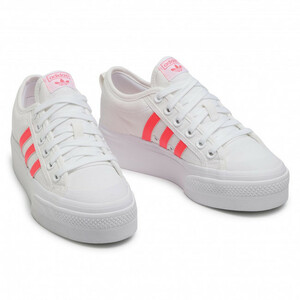 25㎝ Adidas Niza Platform White/Pink FY2260 W NIZZA PLATFORM Original Adidas Originals Trefile