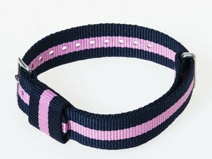 Fashion Simple Watch Replacement Nylon Belt Band 19mm #Brew x Pink x Blue