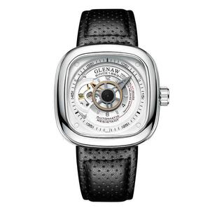 [New] GLENAW Men's Watch Mechanical Automatic Wind White