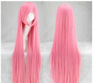 New Free Shipping Pink Full Wig Cosplay Masquerade Straight Long 100cm Event Party Banquet Halloween Anime Comic Manga