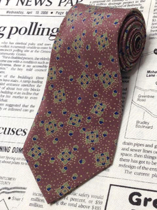 Lenoma Renoma Ryoya Ryojin Kotosawa Tie Silk 100% Pattern pattern Mix A-006365 Yu Packet