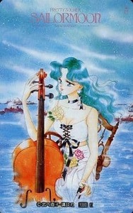 Beautiful Girl Sailor Moon Michiru Kaio Telephone Card Teleka Naoko Takeuchi Original picture of the original picture at the time