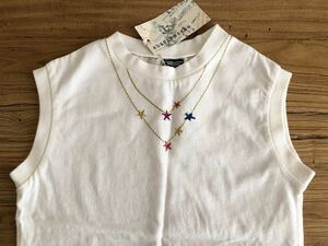 ★ New ★ [RuggedWorks Laged Works] ★ Necklace Weather embroidery ★ Cut -and -sew ★ Size 130 ★ T -shirt sleeveless