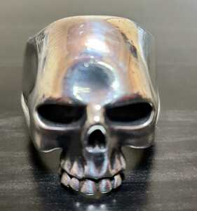 Price down ↓ Rare value large ★ 7th anniversary Anniversary, skull ring, back skull+black diamond