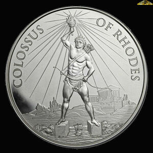 7 Wonders (Colossus of Rhodes) 1oz Silver silver coin BU issued 7777!
