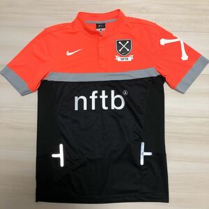 NIKE NFTB Short Sleeve Shirt Clearing Clear Fluorescent Orange S size