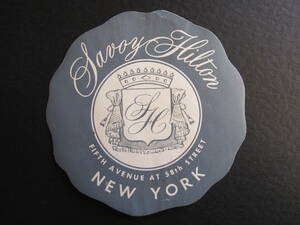 Hotel label ■ Savoy Hilton ■ Savoy Hilton ■ General Motors Building ■ New York ■ First half of 1960's