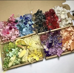 All colors 9 colors 4 box set * Assorted flower materials