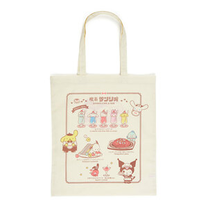 ☆ [Sanrio] First Cafe Sanrio Characters Cotton Tote Bag Kitty My Melodal Klomi Cinnamolol Pudding Hangyo Don