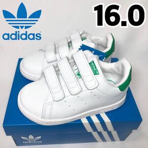 [New] Adidas Stan Smith Adidas Stance Miss Baby Kids Sneakers Velcro Comfort White Green BZ0520 16.0
