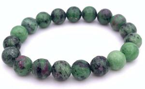 Natural stone Ruby Zoisite 10mm ball bracelet