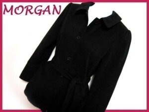 Send ♪ Beautiful goods ★ Morgan ★ Suitable for autumn ♪ Slender high quality cotton coat ☆ Black ◆ S