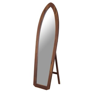 Surf Mirror [Brown] Natural wood (Acacia) 5mm Shake prevention mirror lacquer painting