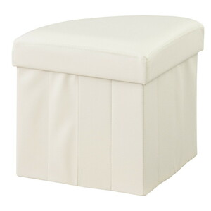 Box stool fan type [beige] fiber plate synthetic leather urethane foam