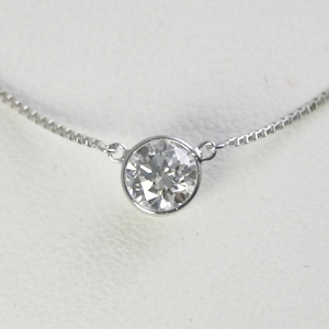 Diamond Necklace Platinum per grain 0.3 Carat Appraisal 0.30ct E Color IF Class 3EX Cut GIA 22169-BP KDP*P
