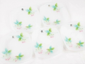Tatsukyo Kakusai 5 Venue Set Small Plate Flower Pattern Life Miscellaneous Goods EV-7