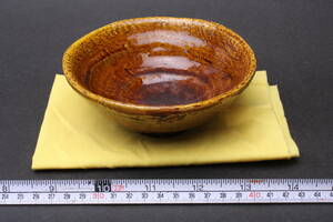 OM3925 Ogiyaki Matcha tea bowl candy glaze tea bowl