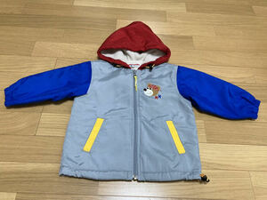 Miki House Jumper 90cm Outer Kids Baby Clothes Back Brushed Retro Children's Clothes Kuma -san Oldwear Parker