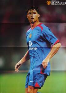Double -sided poster Crystiano Ronaldo (Man U) Giraldino (Milan) Unused 140 yen shipment soccer